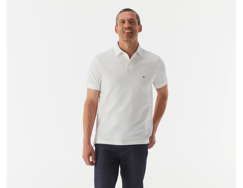 Tommy Hilfiger Men's Stretch Regular Fit Polo Shirt - Fresh White