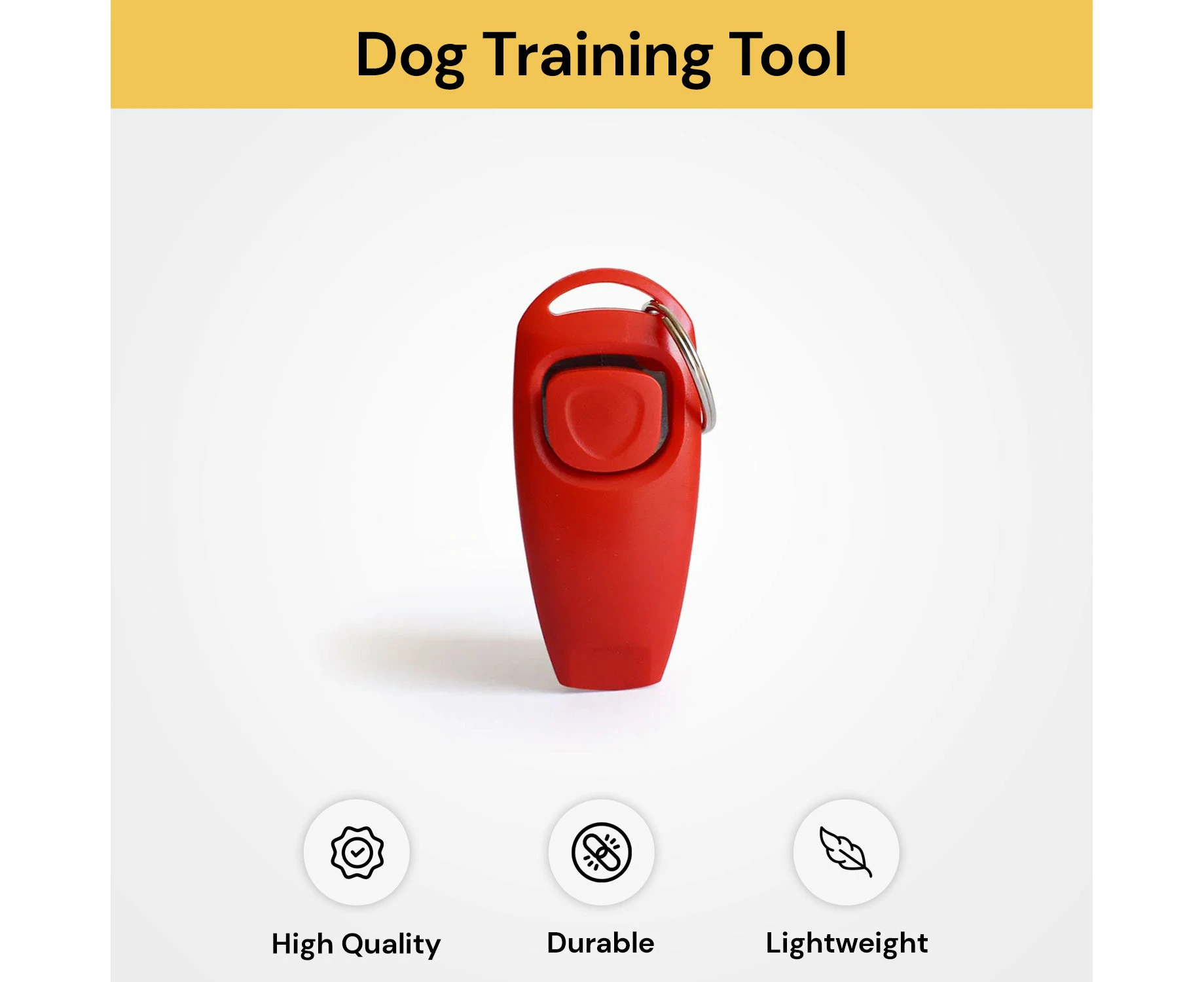 2 in 1 Dog Clicker Whistle - Training Tool - Red