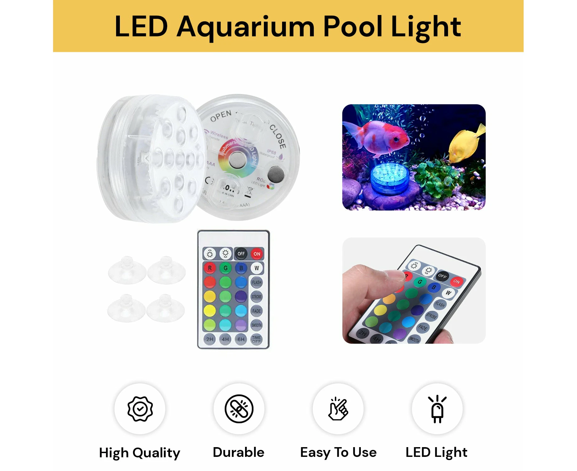 Waterproof LED Aquarium Pool Light