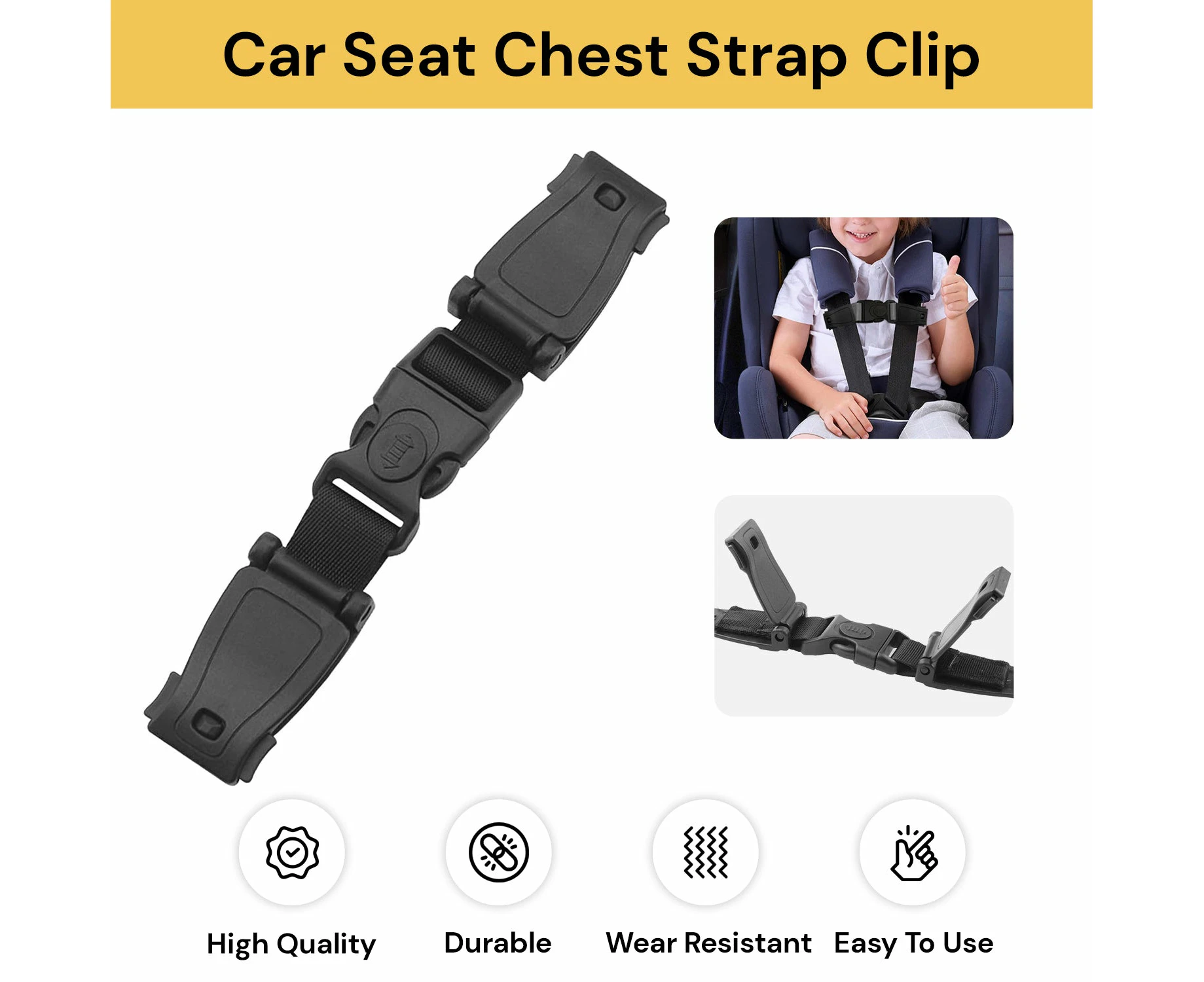 Baby Car Safety Seat Strap Clip