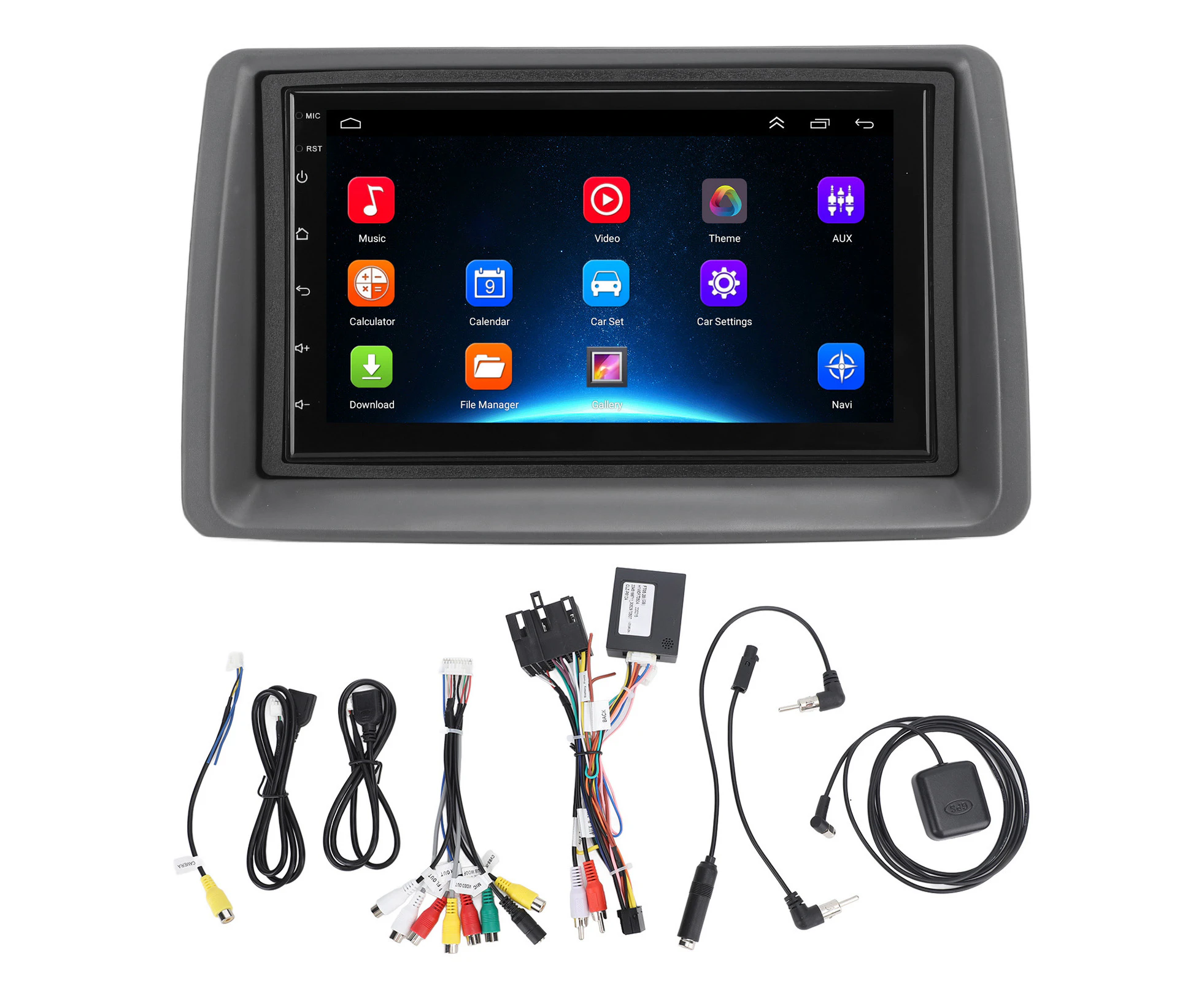 Car Stereo 7in Touch Screen Wifi GPS Navigation Wireless Carplay for Android 12 Replacement for Fiat Panda 2003 to 2012 1G Ram+16G Rom+Carplay