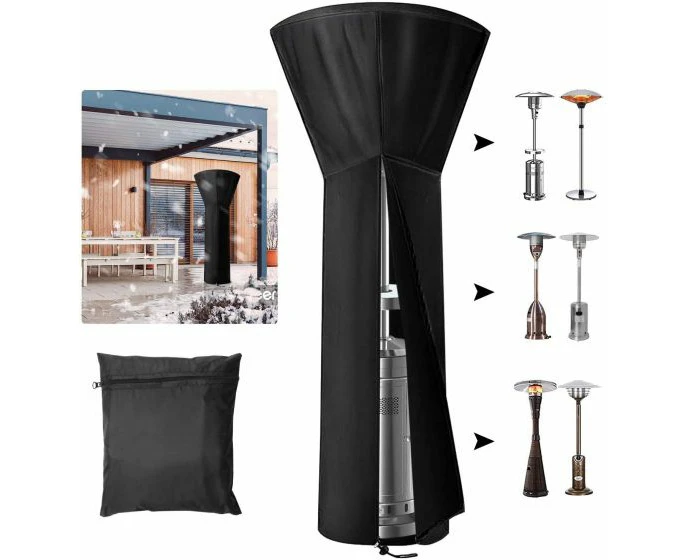 Waterproof Heavy Duty Outdoor Patio Heater Cover Protector Zipper and Storage Bag