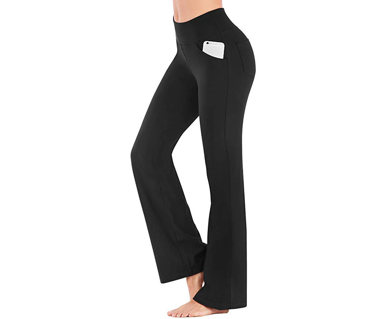 Women's Bootcut Yoga Pants Long Bootleg High-Waisted Flare Leggings with Pockets