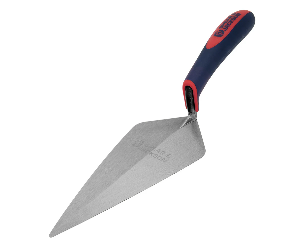 Spear & Jackson Broad Heel Brick C/S Trowel Soft Grip Masonry Hand Tool 250mm