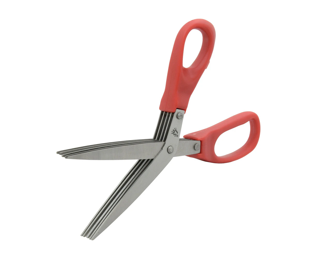 Spear & Jackson 5-Pair Blades Herb Scissor/Document Shredding Plastic Handle Red