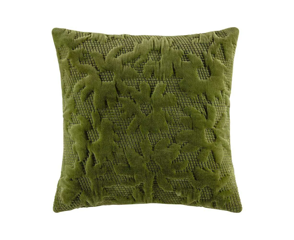 Kas Australia Fresca Filled Cushion/Pillow Home Decor Square 50x50cm Olive