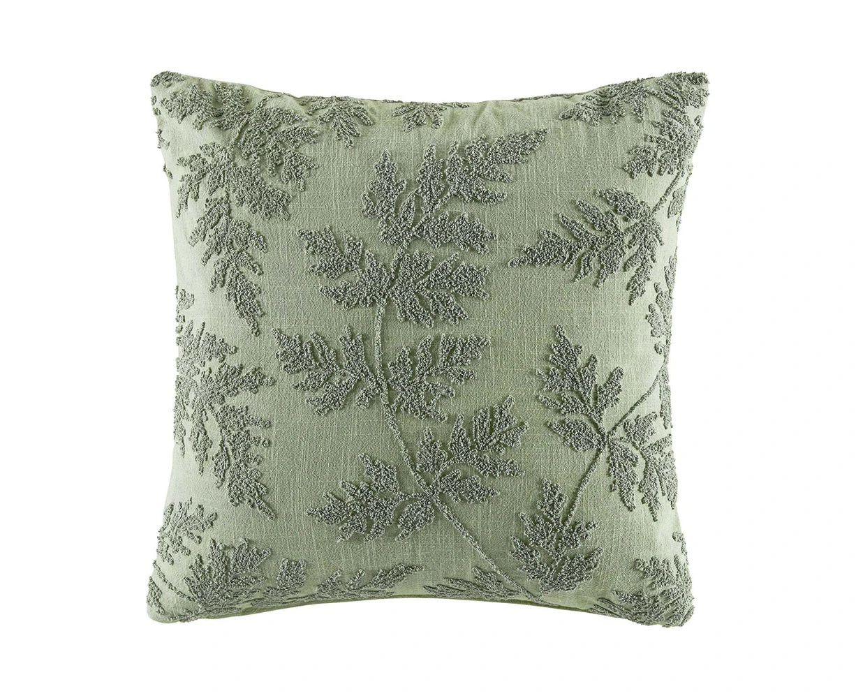 Kas Australia Elora Filled Cushion/Pillow Home Decor Square 50x50cm Artichoke