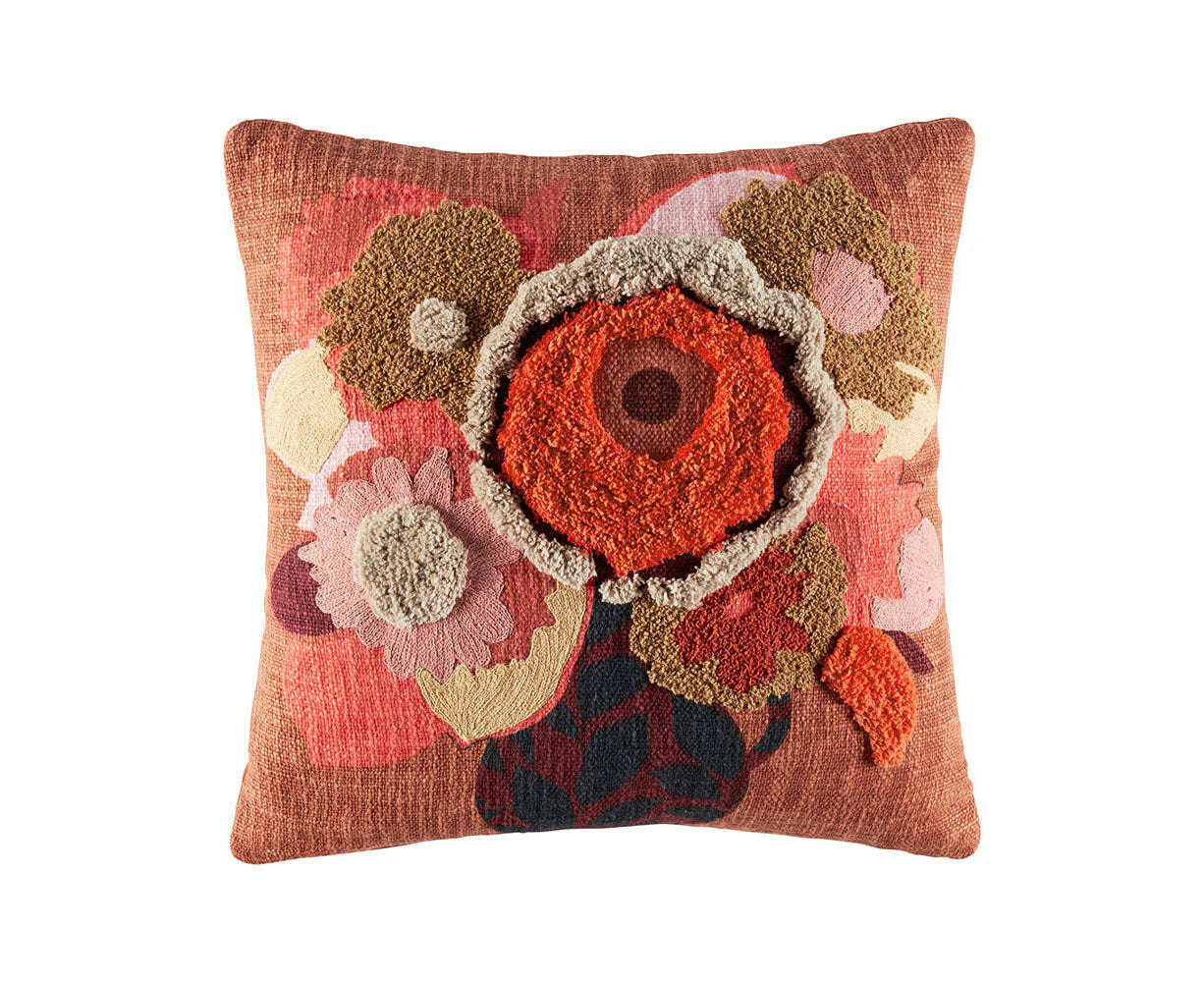 Kas Australia Florentina Filled Cushion/Pillow Square 50x50cm Multicoloured