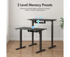 Advwin Electric Standing Desk Height Adjustable Ergonomic Sit Stand Desks 100 x 55 cm Whole Piece Desktop Black Frame+ Black Desktop