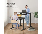 Advwin Electric Standing Desk Height Adjustable Ergonomic Sit Stand Desks 100 x 55 cm Whole Piece Desktop Black Frame+ Black Desktop