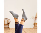 Kimjaly Non-Slip Yoga Socks - Grey Blue