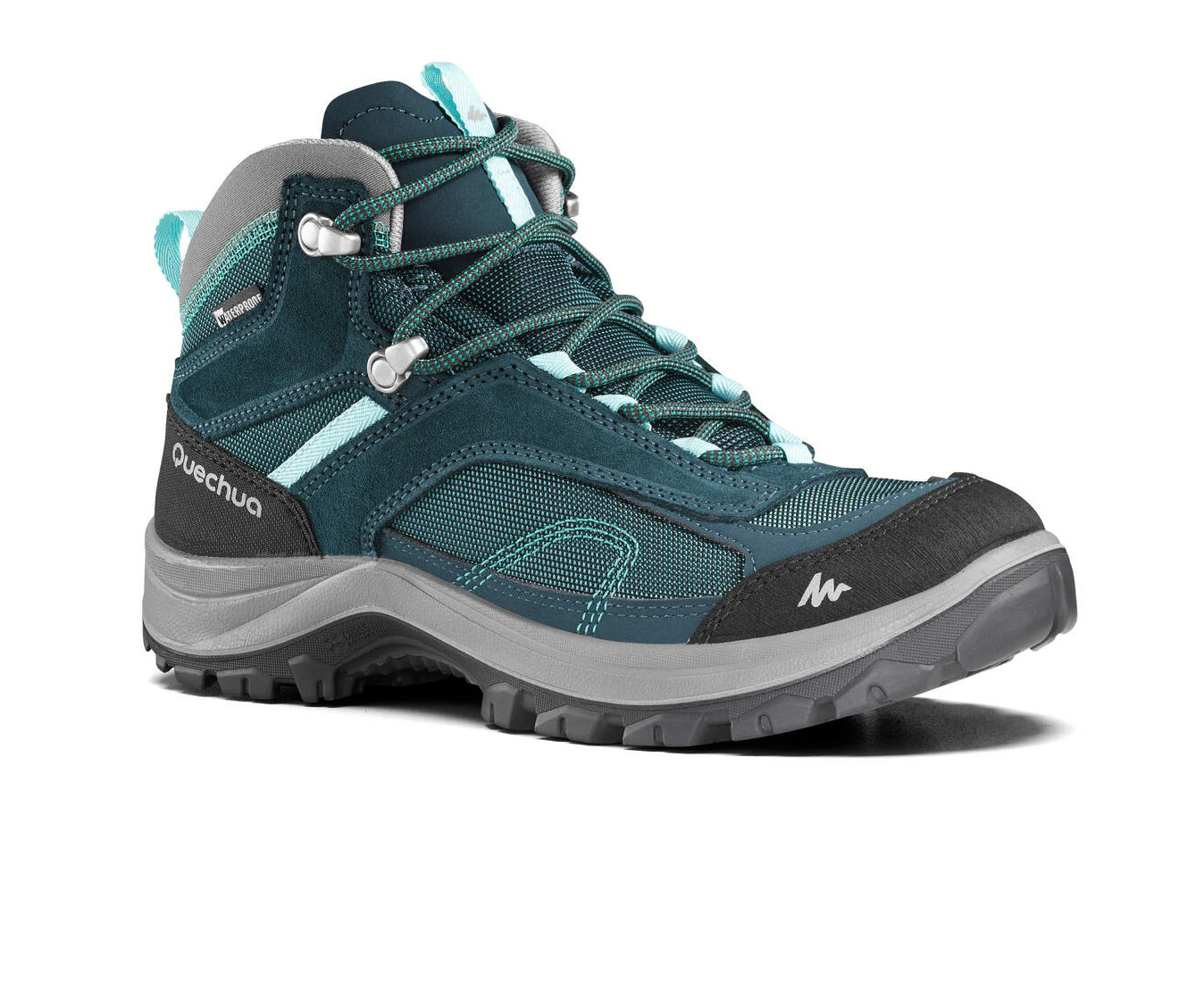 DECATHLON QUECHUA Quechua MH 100 Women's Hiking Boots - Mid - Waterproof - Blue