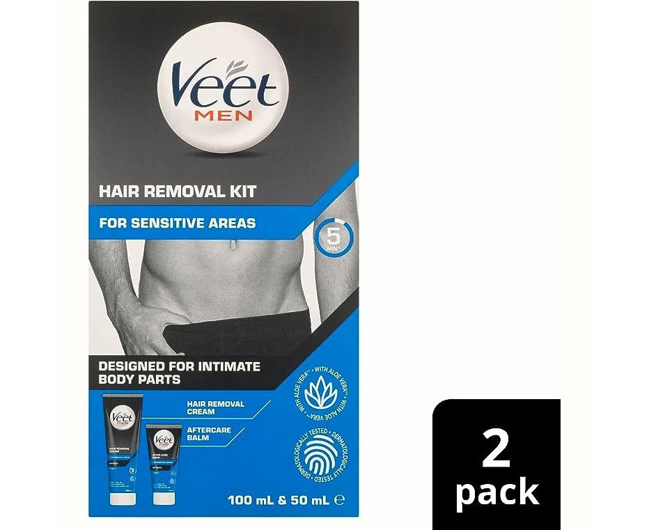 Veet Men Hair Removal Kit for INTIMATE Areas Cream 150G