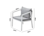 Livsip 2PCS Outdoor Furniture Chairs Garden Patio Lounge Set Steel Frame White