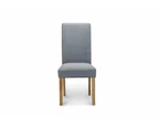 Ovela Set of 2 Kyran Fabric Dining Chairs - Grey