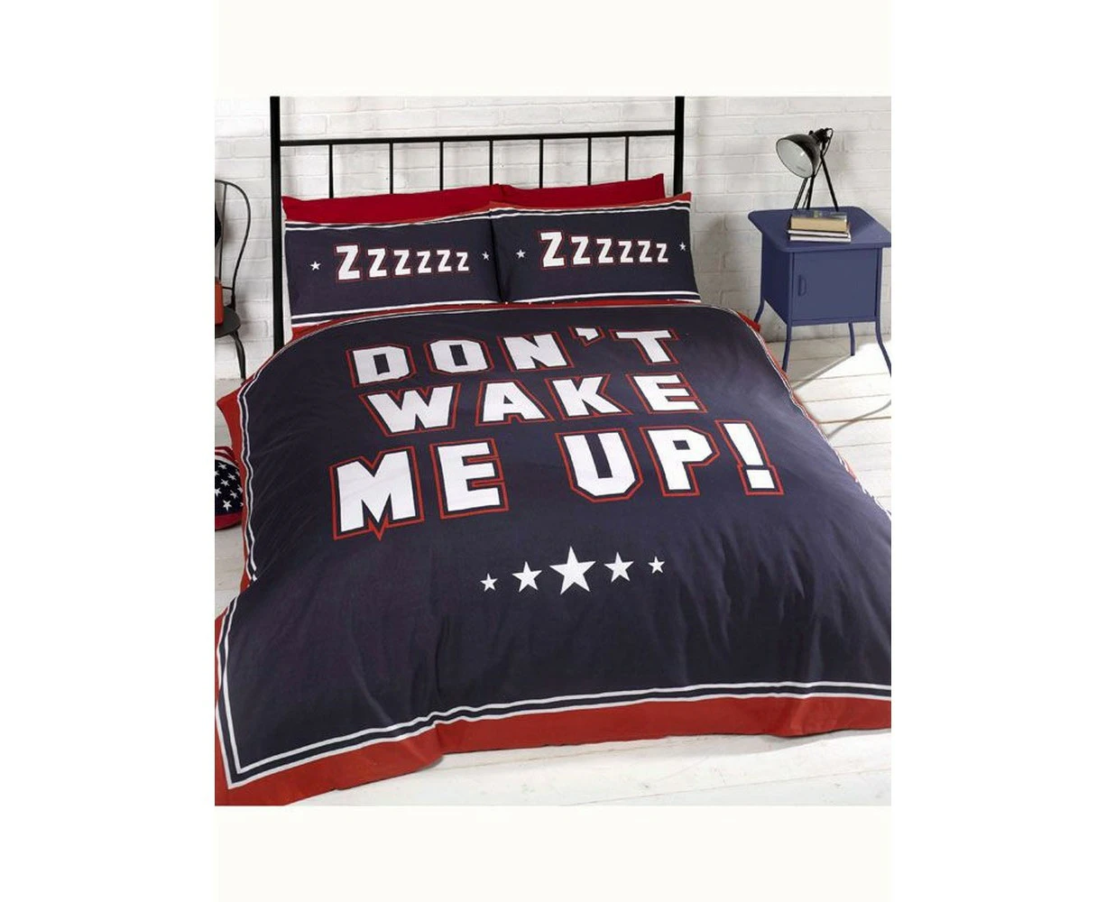 Catherine Lansfield Don´t Wake Me Up Duvet Cover Set (Red/White/Blue) - AG711