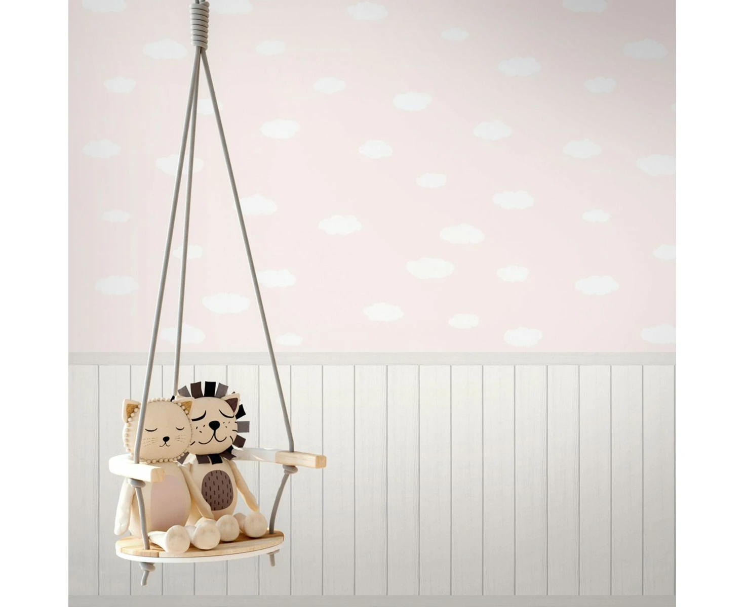 AS Creation Wood Slats 2 in 1 Vinyl Wallpaper (Pink/White) - AG3519