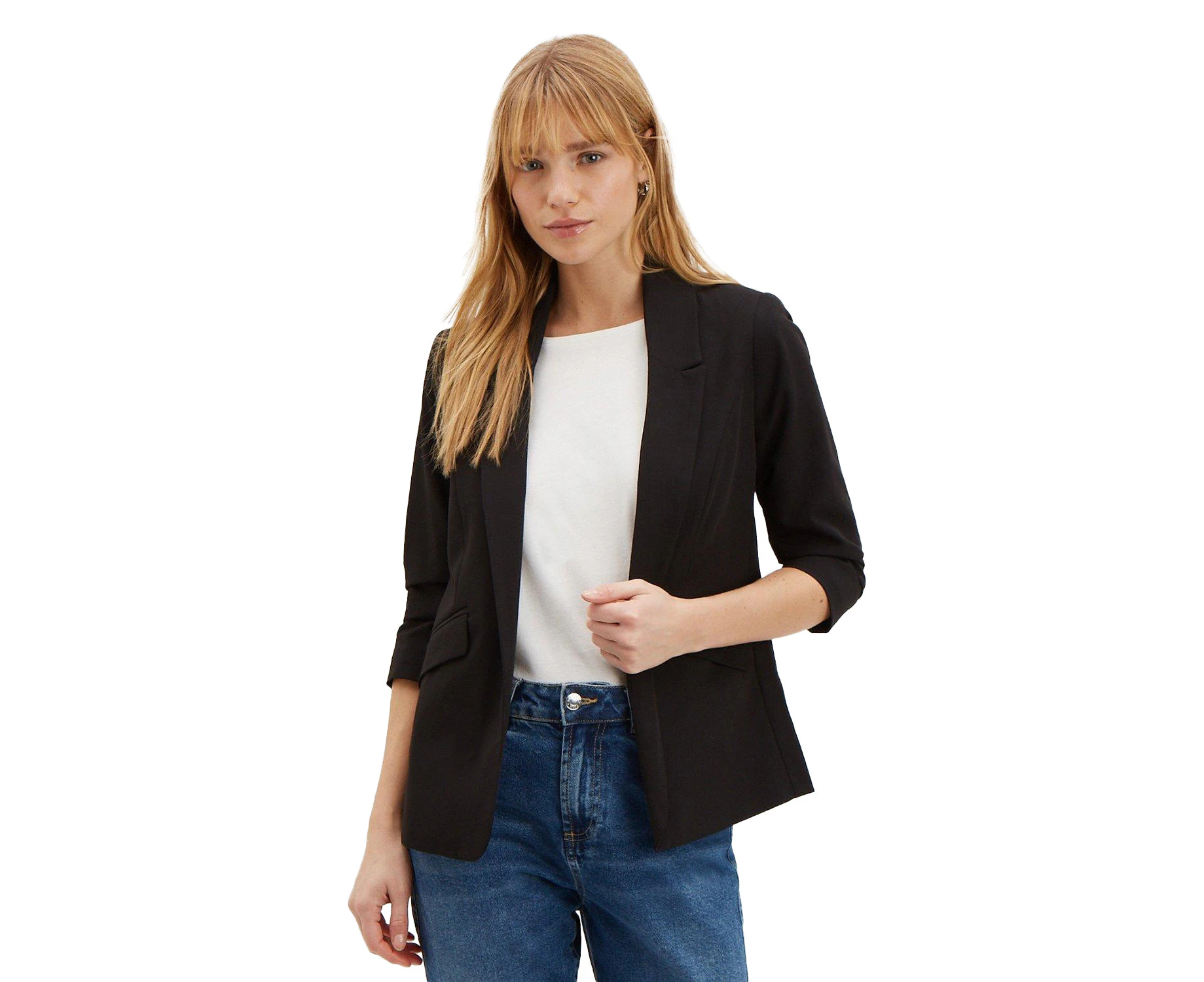 Dorothy Perkins Womens Ruched Blazer (Black) - DP4722