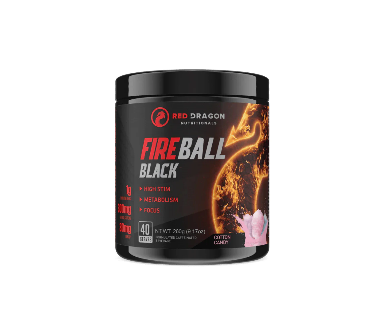 Fireball Black Fat Burner By Red Dragon Nutritionals - Cotton Candy