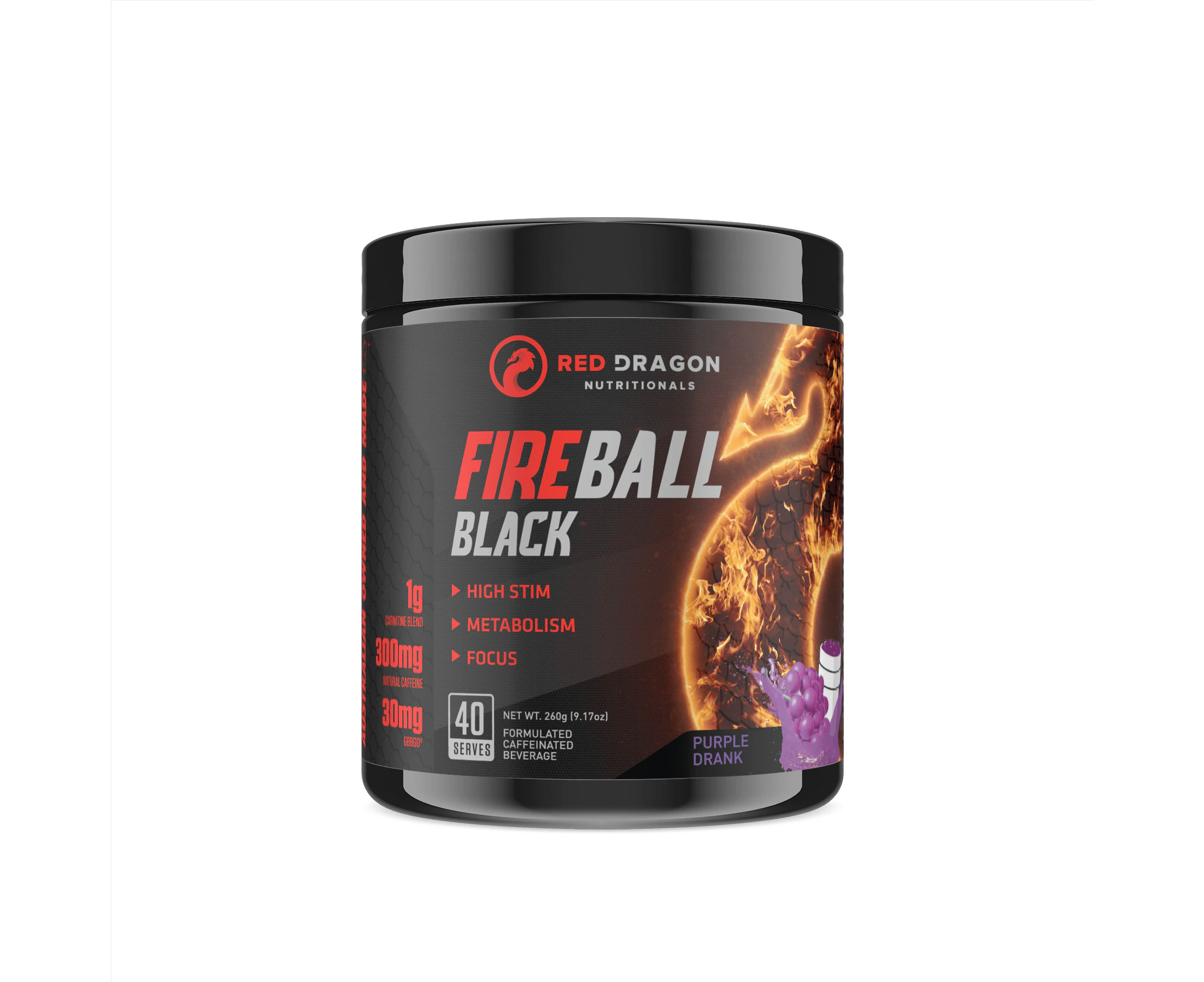 Fireball Black Fat Burner By Red Dragon Nutritionals - Purple Drank