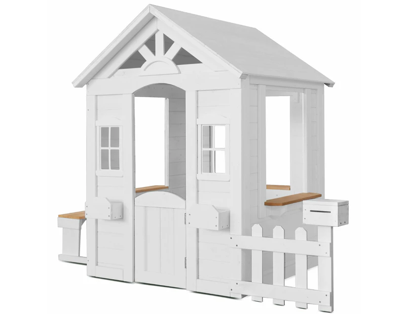 Lifespan Kids Teddy Cubby House in White (V2) with Floor