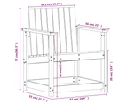 Garden Chair 62x56x77 cm Solid Wood Douglas