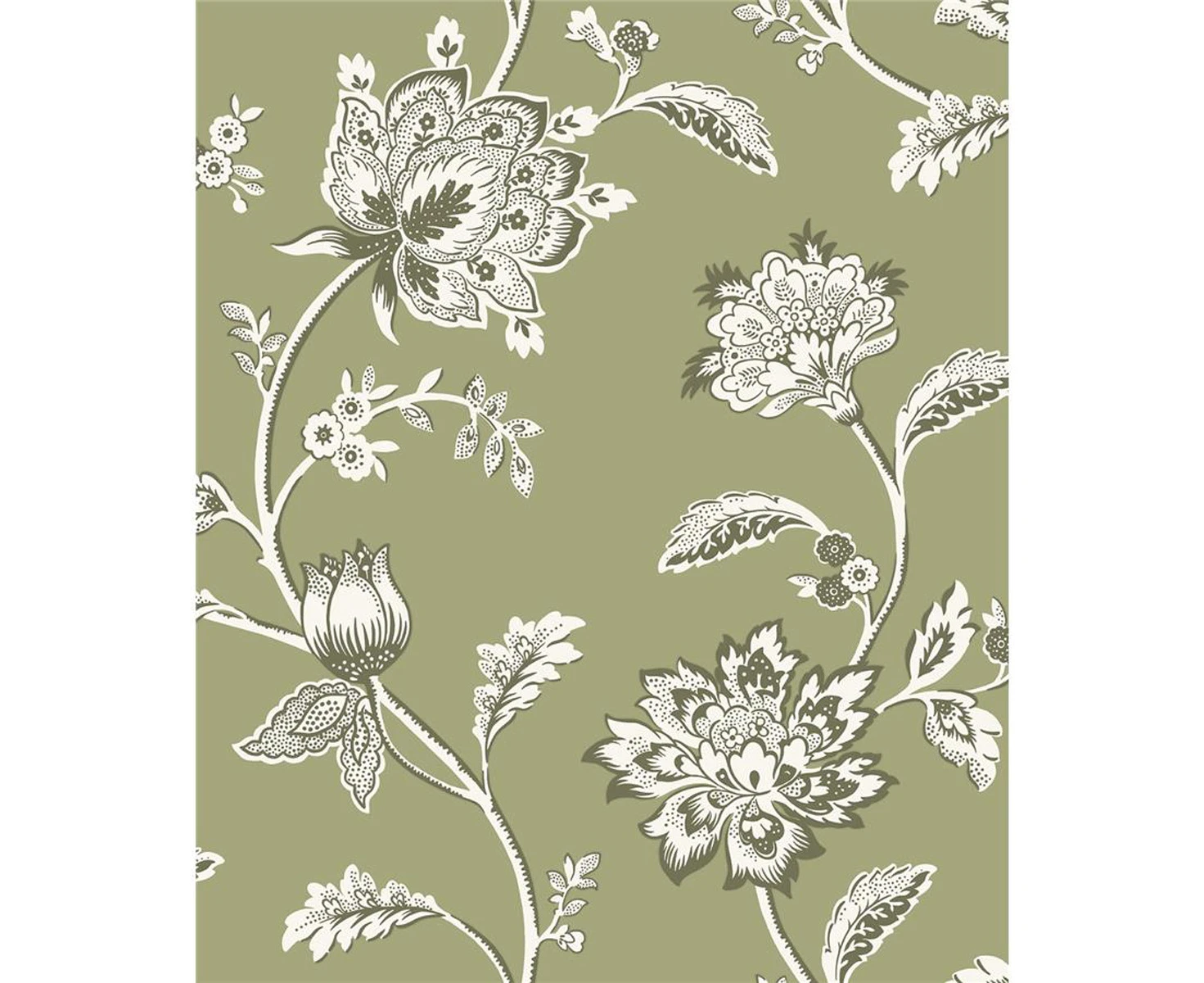 Fine Decor Juliette Floral Textured Wallpaper (Sage Green) - AG3628