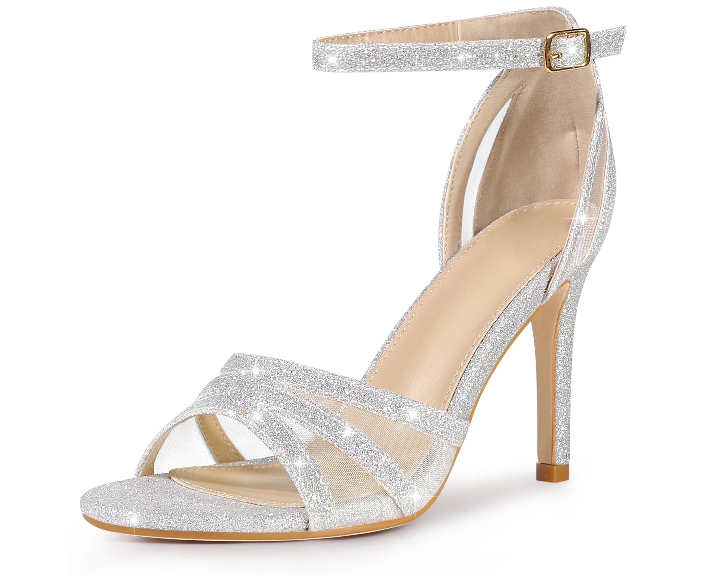 Perphy Stiletto Heel Ankle Strap Sandals