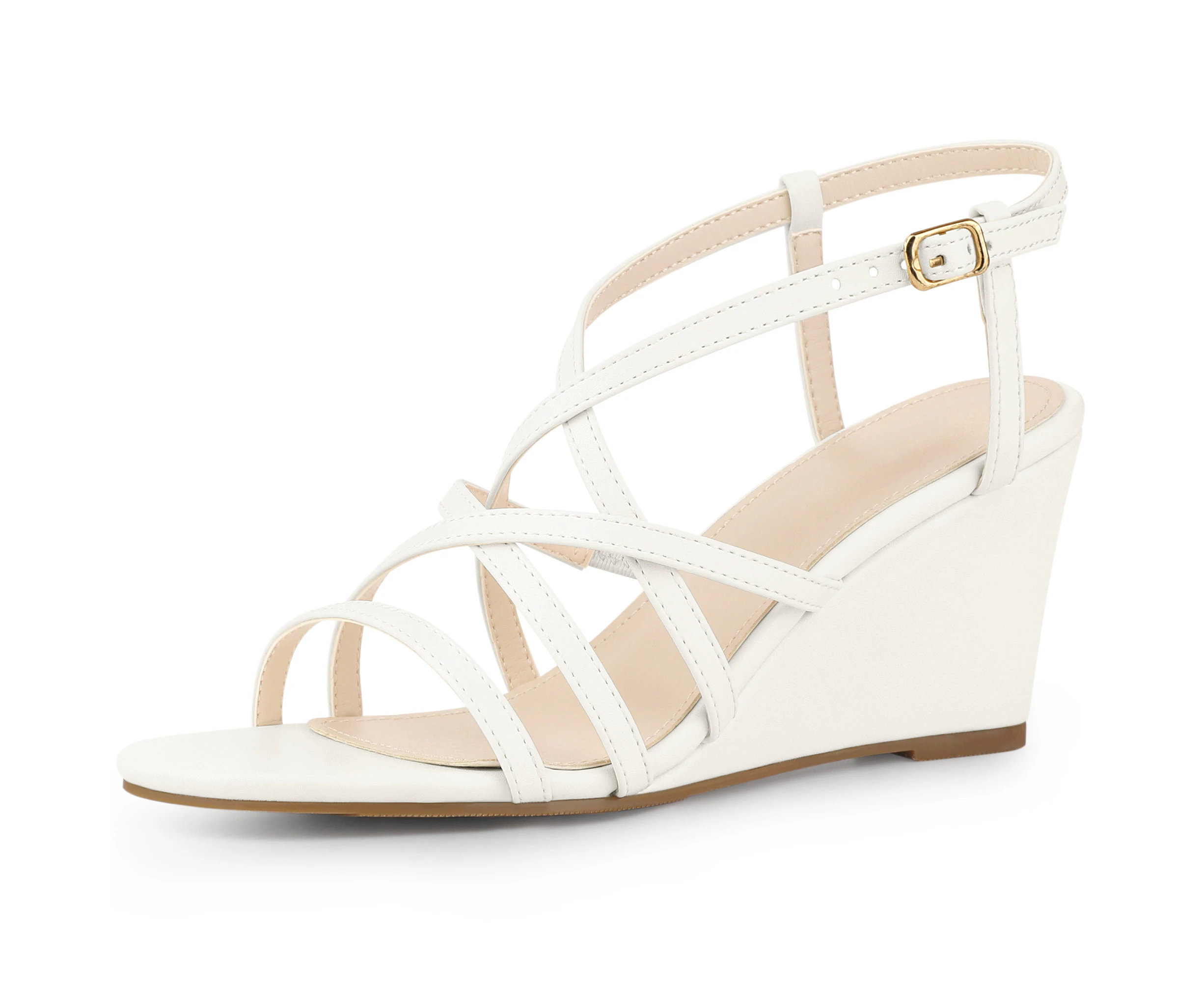 Perphy Strappy Ankle Strap Wedge Sandals