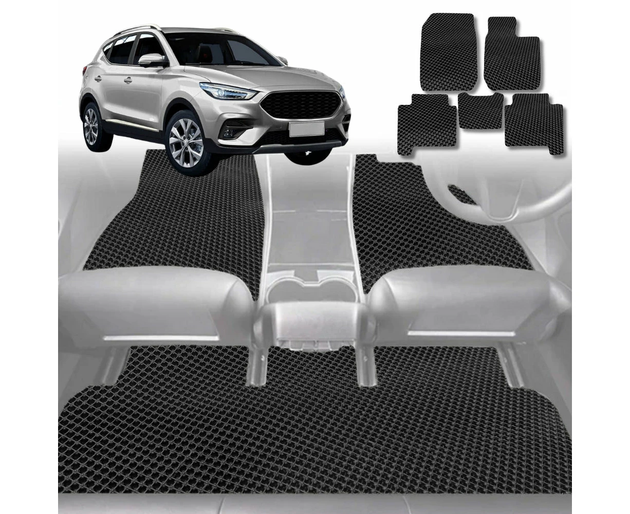 6D Diamond Car Floor Mats for MG ZS ZST 2017-Current-Full Set-Black-Outback GT