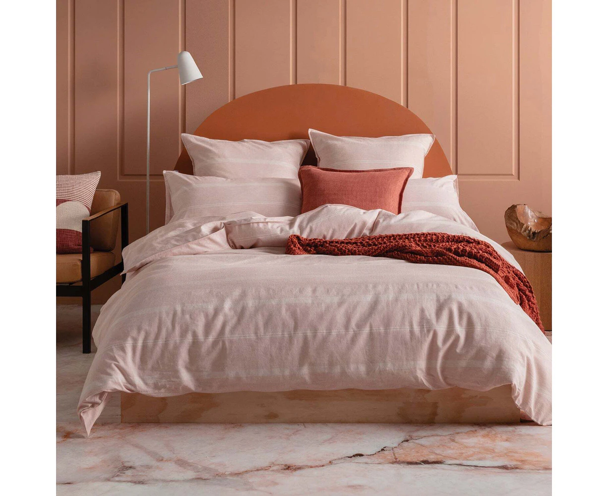 Kas Australia Balmoral King Bed Quilt Cover Set w/2x Pillowcase Bedding Blush