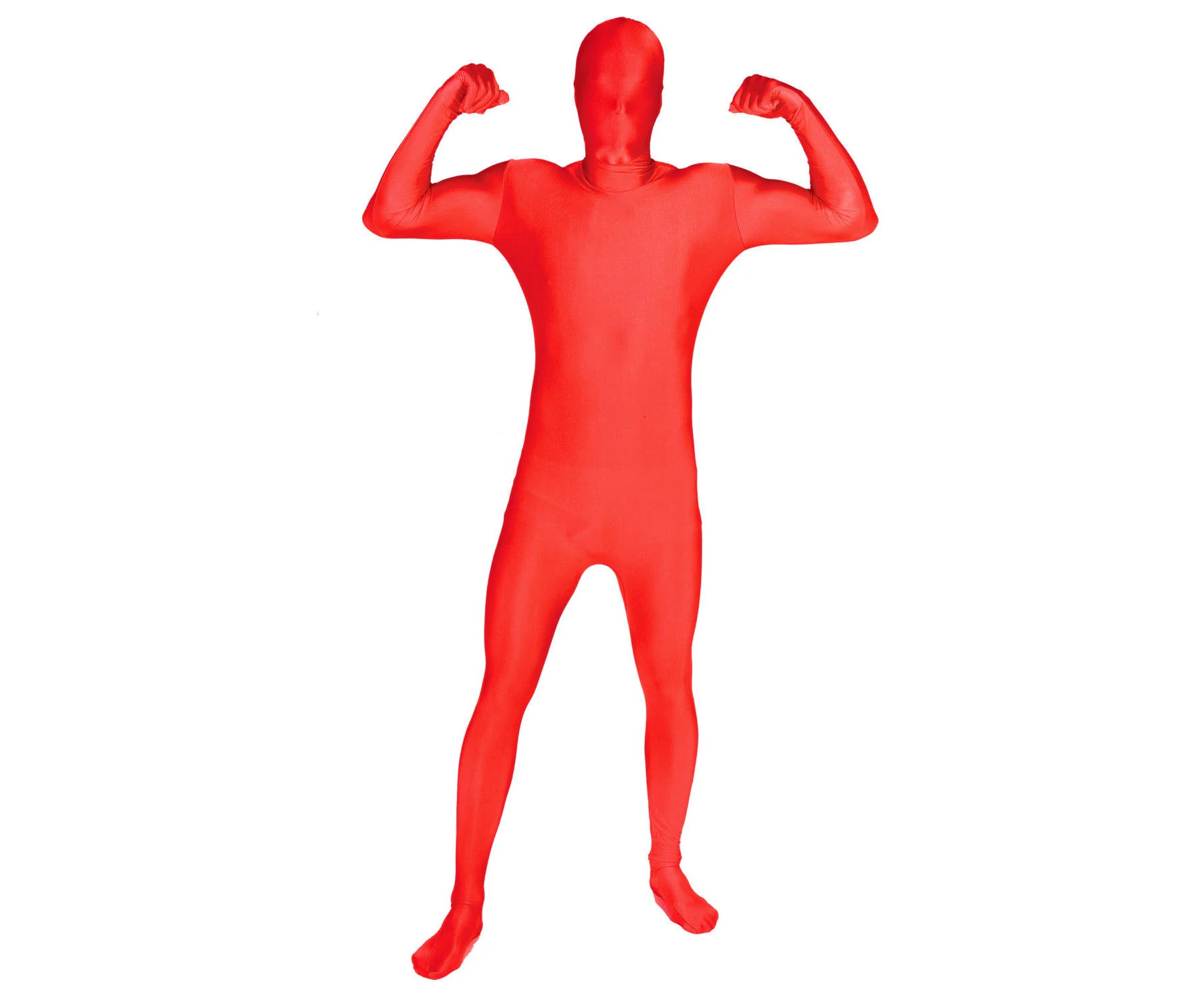 Adult Men Women Spandex Costume Full Body Suit Zentai Morph Invisible Morphsuit - Red