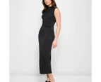 High Neck Drape Midi Dress - Lily Loves