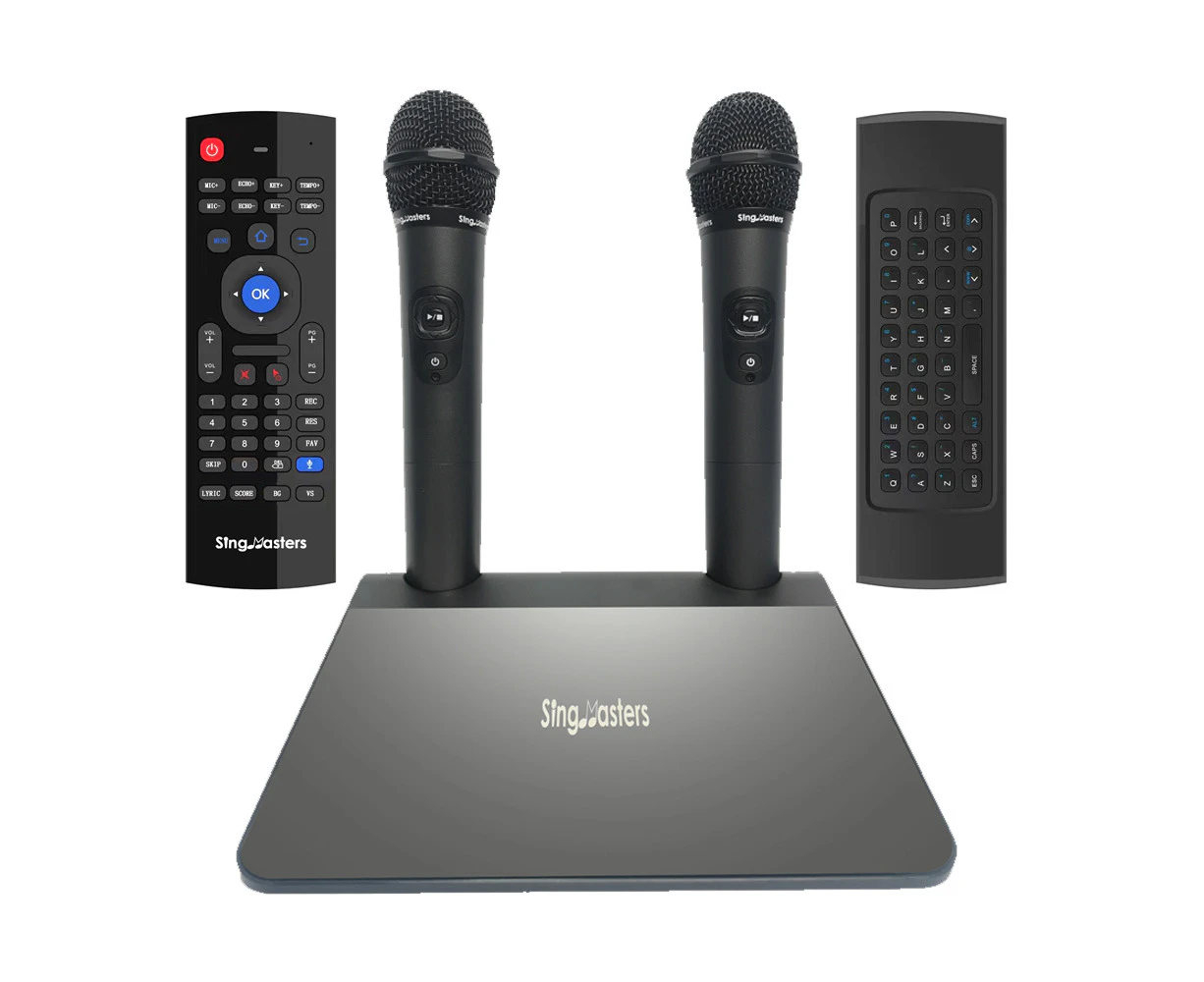 SingMasters Karaoke SM-900 PRO Spanish Edition Dual Wireless Android TV Smart Karaoke Machine System