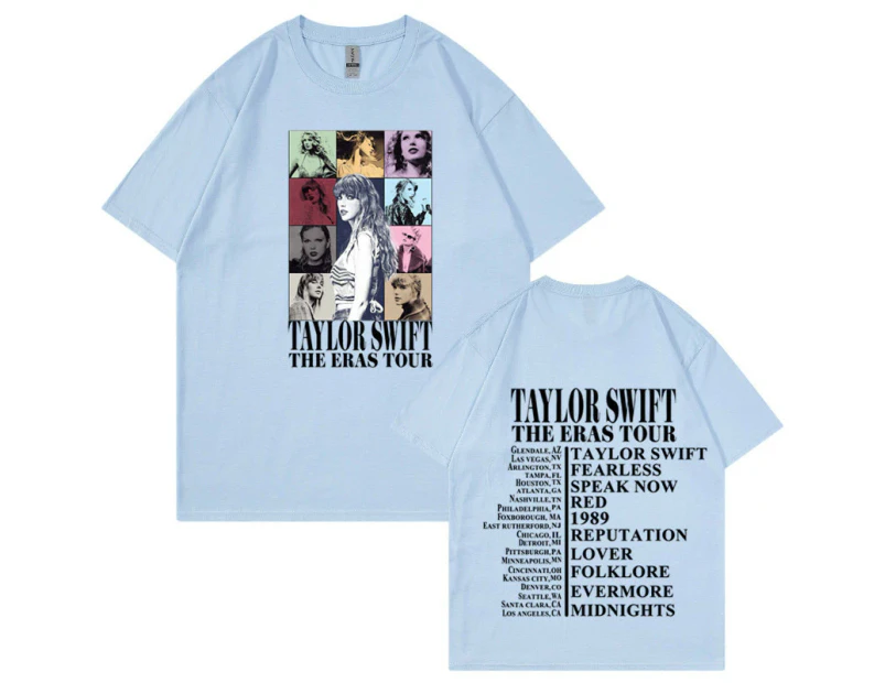 Cotton Taylor Swift Short-sleeved T-shirt Summer Tour Same Style Fashion Brand T-shirt