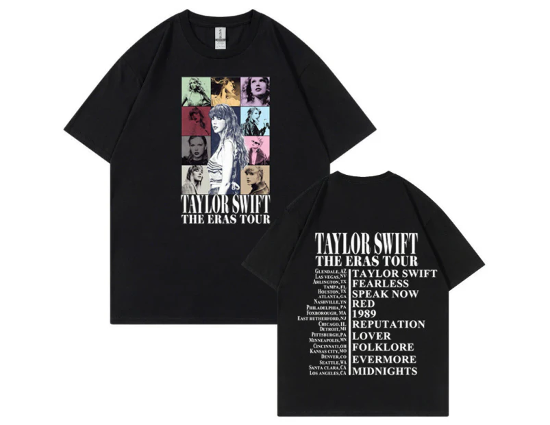 Cotton Taylor Swift Short-sleeved T-shirt Summer Tour Same Style Fashion Brand T-shirt