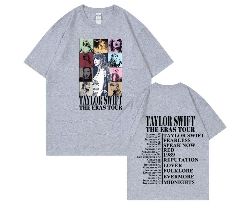 Cotton Taylor Swift Short-sleeved T-shirt Summer Tour Same Style Fashion Brand T-shirt