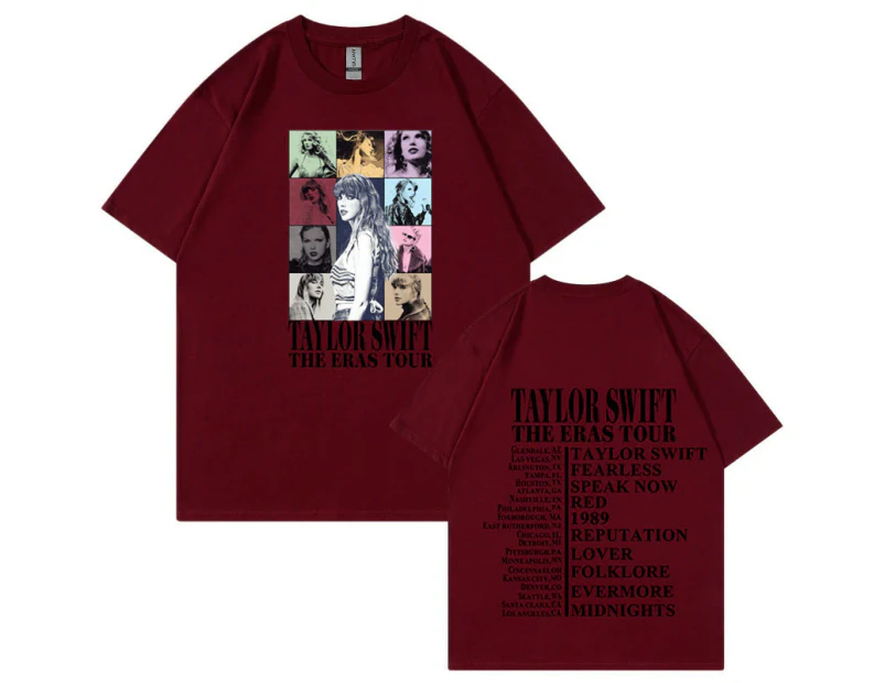 Cotton Taylor Swift Short-sleeved T-shirt Summer Tour Same Style Fashion Brand T-shirt