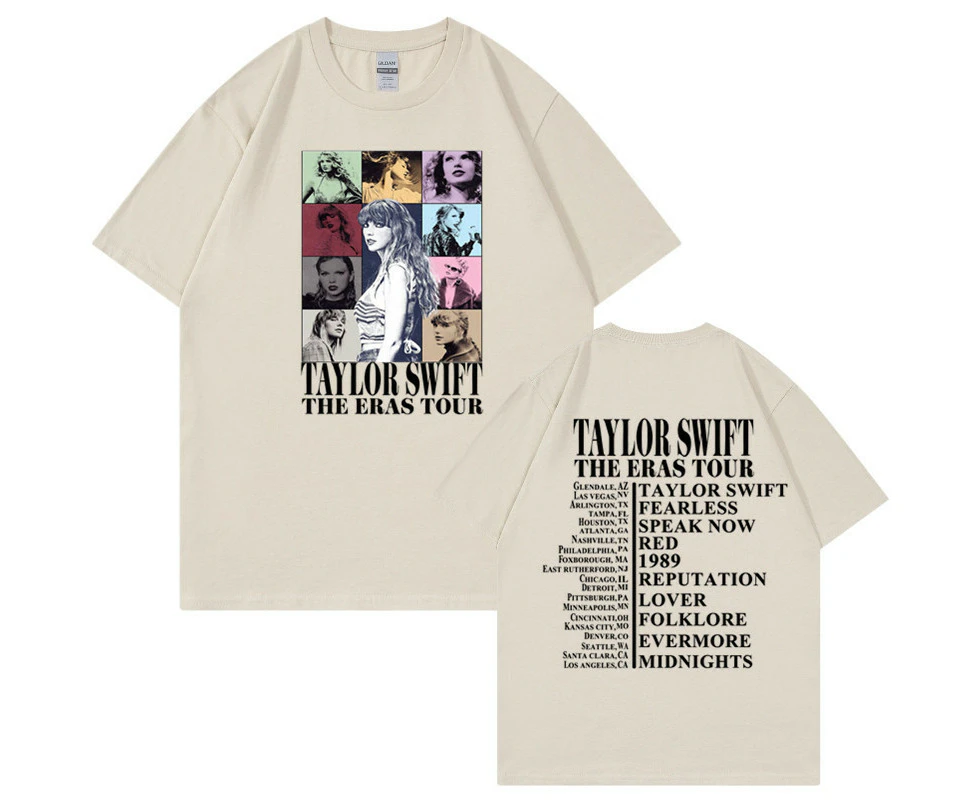 Cotton Taylor Swift Short-sleeved T-shirt Summer Tour Same Style Fashion Brand T-shirt