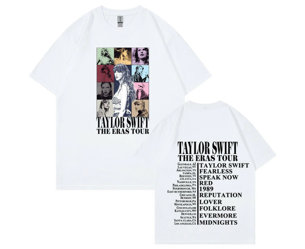 Cotton Taylor Swift Short-sleeved T-shirt Summer Tour Same Style Fashion Brand T-shirt