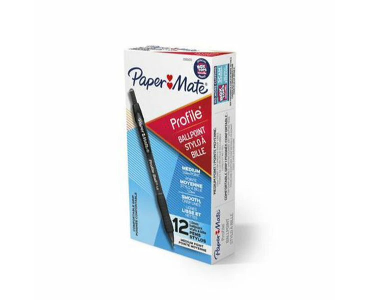 Paper Mate Profile Bp 1Mm Black Bx12