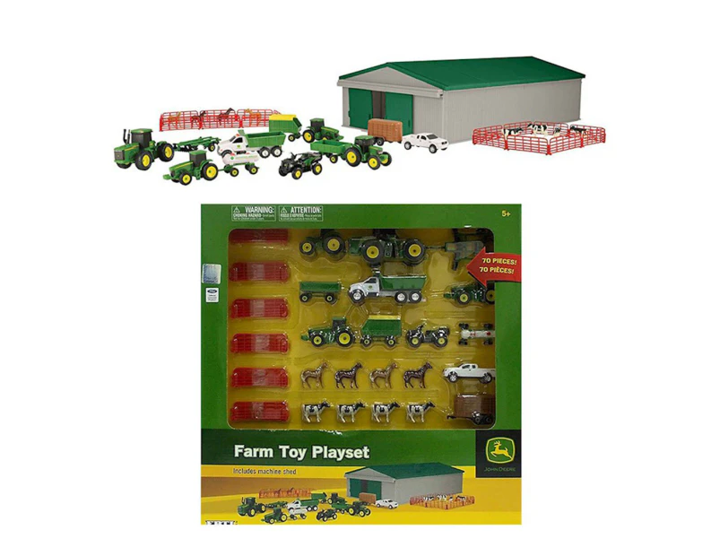 John Deere 70-Piece Mini Vehicle Farm Toy Playset