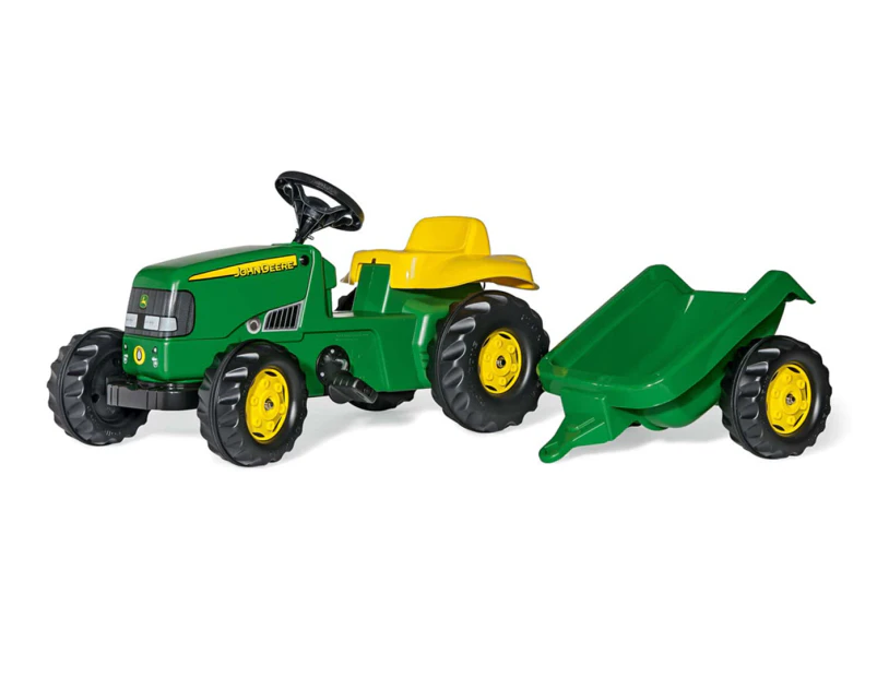 John Deere Rolly Kid Ride-On Classic Tractor w/ Trailer