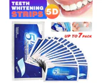 5D Teeth Whitening Strips Pro Safe White Tooth Clean Gel Bleach Dental Strength