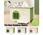 Weatherproof Cat Nest Dog House Outdoor Shelter for Small Pets Winter Protection