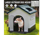 Dog Kennel Four Seasons Sunscreen Rainproof Outdoor Pet Shelter with Toilet