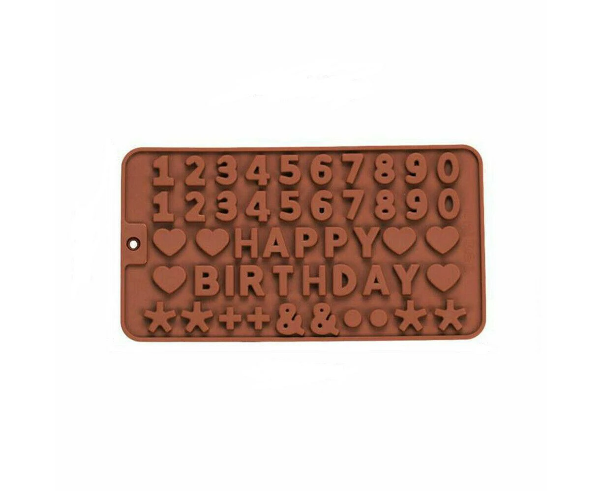 Chocolate Silicone Baking Mould Cake Ice Tray Candy Jelly Mold Letter Number Au