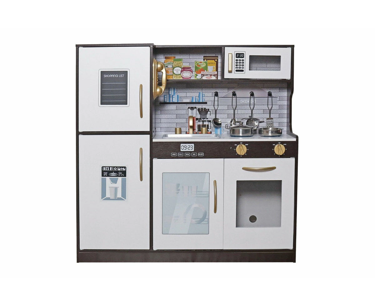 Kids Kitchen Playset with Cooking Accessories  - Grey