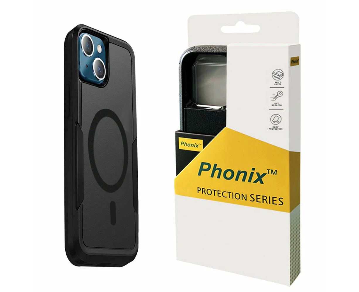 Phonix Apple iPhone 16 Pro (6.3') Armor Rugged Case With MagSafe Black - Military-Grade,  Multi layers, No-Slip, Sleek, Ultimate Protection