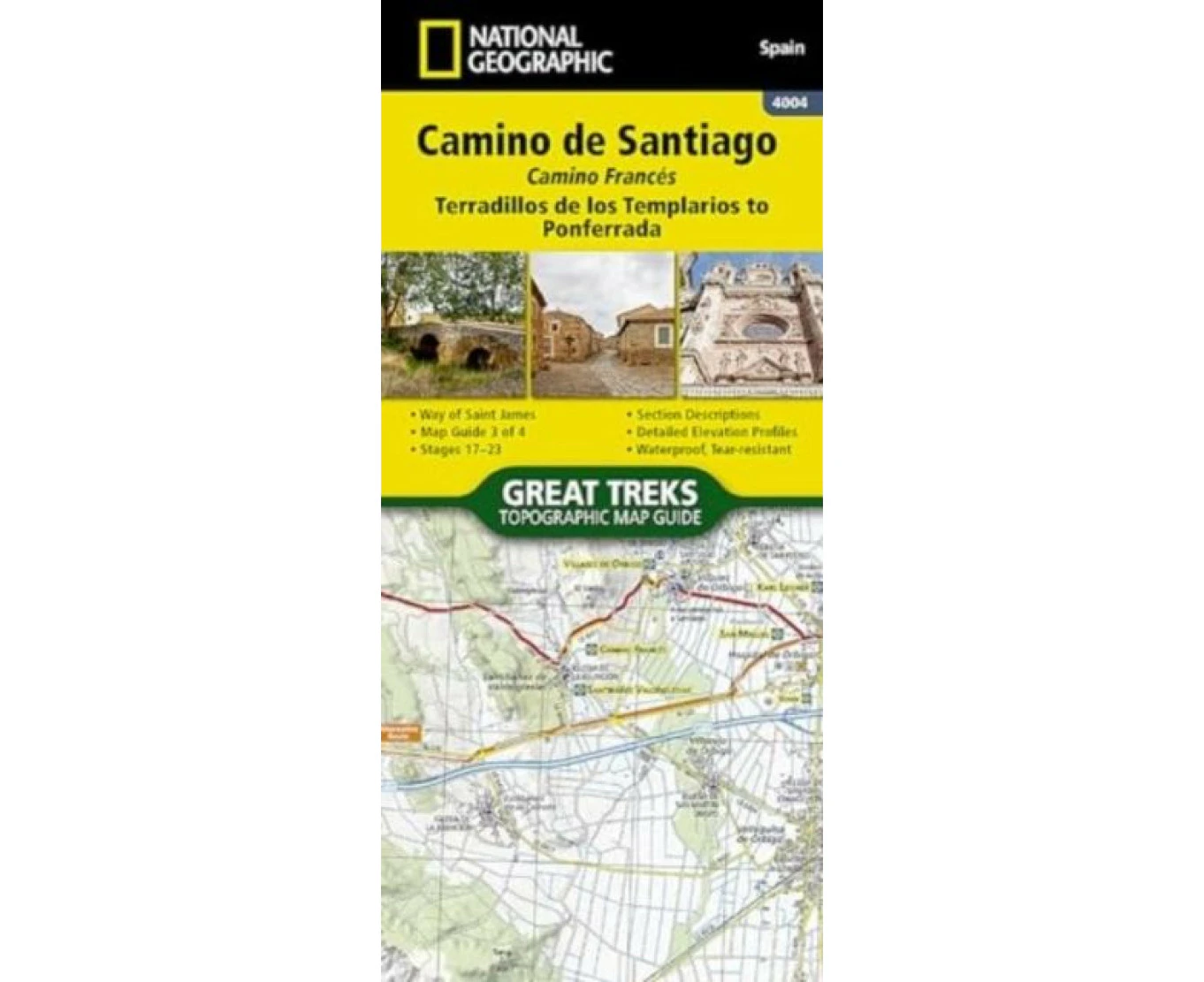 Camino de Santiago  Camino France Map 3 of 4 by National Geographic Maps